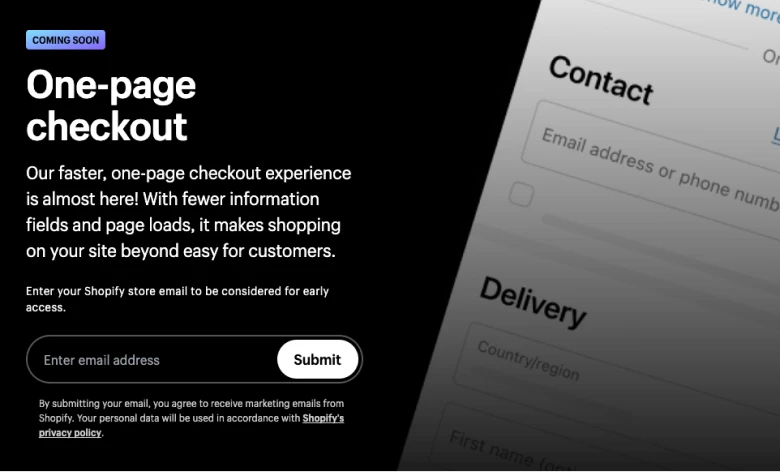 Shopify's New One-Page Checkout